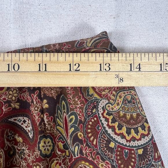 Y2K Vintage Paisley Pencil Skirt 4 | Whimsigoth Earthy Boho Academic USA Made - Picture 11 of 15